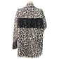 Popular Leopard Print Denim Jacket Trend Washed Distressed Tassel Denim Jacket