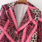 Long Sleeved Top Personality Street Women  Clothing Leopard Print Blazer