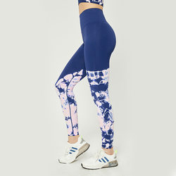 Tie Dye Yoga Trousers Women Peach Hip Exercise Workout Pants Comfortable High Waist Stretch Tight Leggings