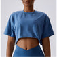 Outdoor Dance Running Sports Short Sleeve Yoga Women Casual All Matching Workout Top Loose Exercise T shirt Women