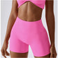 Candy Color Nude Feel Yoga Shorts Hip Lifting Running Workout Shorts Tight High Waist Sports Leggings