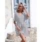 Women  Spring Summer Explosions Foreign Trade Slim Striped Dress