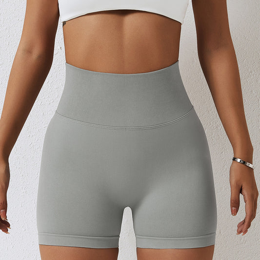 Seamless High Waist Yoga Shorts Hip Lift Belly Shaping Tight Shorts Training Sports Running Fitness Pants Women