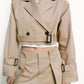 Women' Clothing with Belt Long Sleeve Casual Trench Coat
