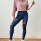 Spring Summer Cross Solid Color Irregular Asymmetric Ripped Tight Trousers Pocket Slimming Yoga Sports Pants
