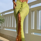 New Women Solid Color High Split Slim Fit Cover Up Half Skirt