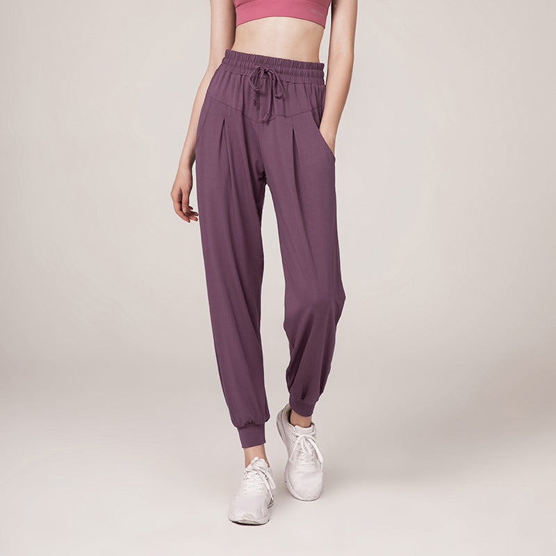 Pantalon de Yoga à poche mince de couleur unie pour femmes, taille haute, course à pied, pantalon de Fitness pour femmes