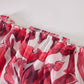 Printed Loose Long Sleeved Chiffon Top High Waist Large Swing Skirt Fashion Two Piece Set