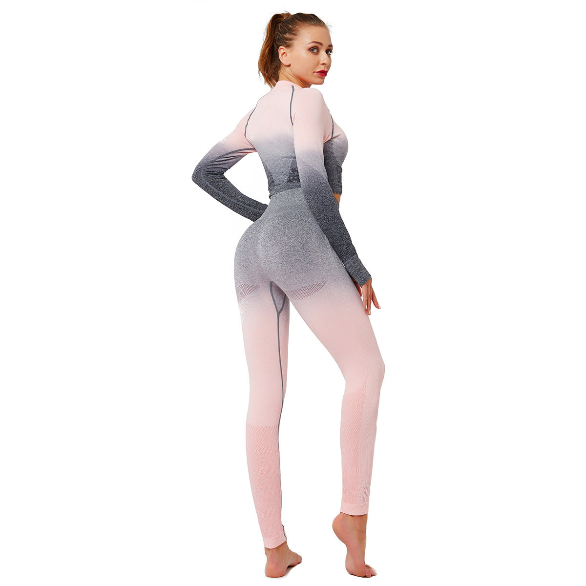 Peach Women Hip lifting Quick-drying Fitness Pants Running Sports Yoga Pants Stretch Hip Lift Skinny Yoga Clothes Suit
