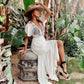 Embroidered Sexy Deep V Plunge Plunge Vacation Dress Beach Cover Up Beach Sun Protection Shirt Maxi Dress