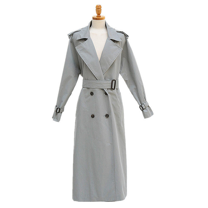 Slim Fit Waist Women Coat Mid-Length Casual Trench Coat Women