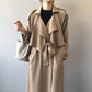 New Fashion Elegant Long Trench Coat For Women Retro British Baggy Coat Women