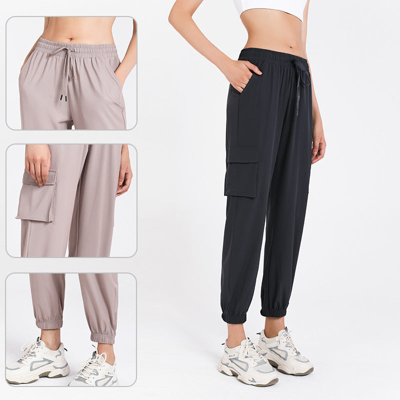 Sports Trousers Women  Straight Loose Breathable Skinny Pants Professional Running Quick-Drying Workout Training Pants