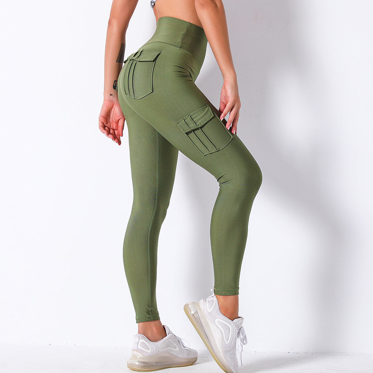 Multi-Pocket Pants Yoga Pants Women Overalls Stitching Tight Sports Running Fitness Yoga Pants Yoga Pants