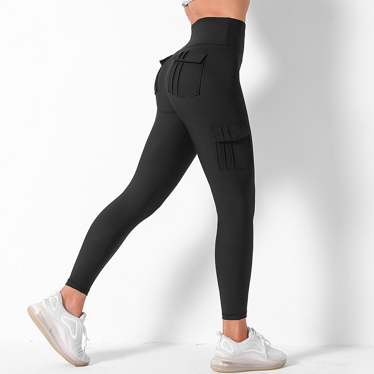 Pantaloni multi-tasca Pantaloni da yoga Tuta da donna Cuciture Sport attillati Corsa Pantaloni da yoga per il fitness Pantaloni da yoga