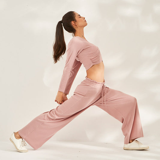 Loose Sports Casual Sports Pants Women Yoga Outdoor Straight Sports Wide-Leg Pants Quick-Dry Pants