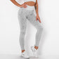Seamless Hip Striped Camouflage Wicking Yoga Pants Exercise Workout Pants Sexy Hip-Showing Women Leggings