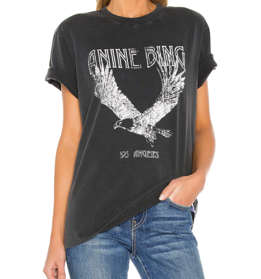 Early Spring New Women Clothing Casual All-Match Bing Eagle Printed T-shirt Graphic