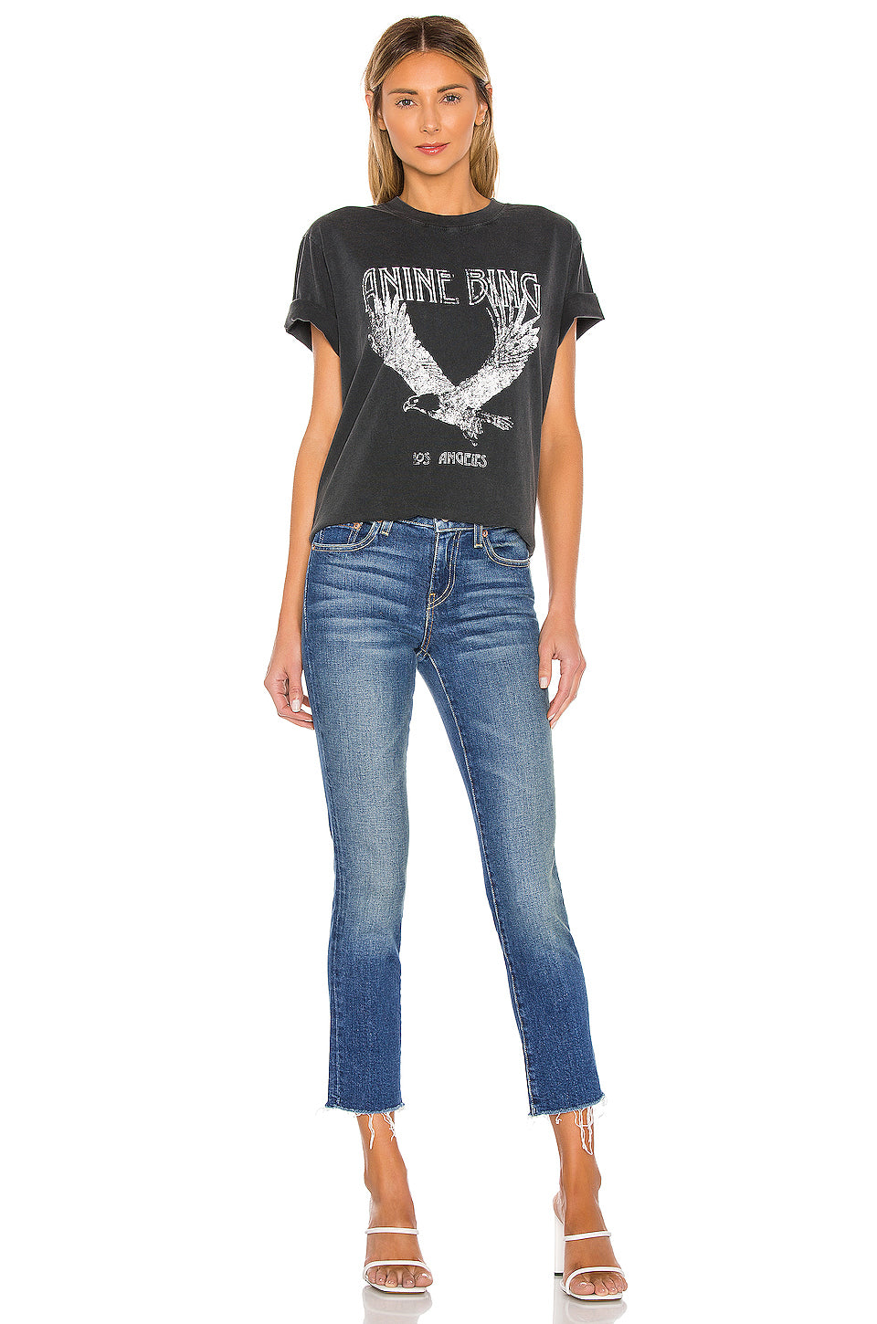 Début du printemps Nouveaux vêtements pour femmes Casual All-Match Bing Eagle T-shirt imprimé graphique