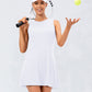One-Piece Tennis Skirt Yoga Fitness Brocade Nude Feel Breathable Safety Casual Golf Short Skirt Two-Piece Suit