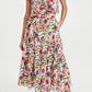 Women Spring Clothing Vacation Ruffled Printed Casual Maxi Dress Tiered Dress Sundress