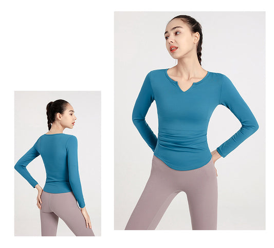 Sports Top Women Long Sleeve Skinny Yoga Clothes Running Casual Quick Drying Clothes Slim Fit Sexy Workout Clothes
