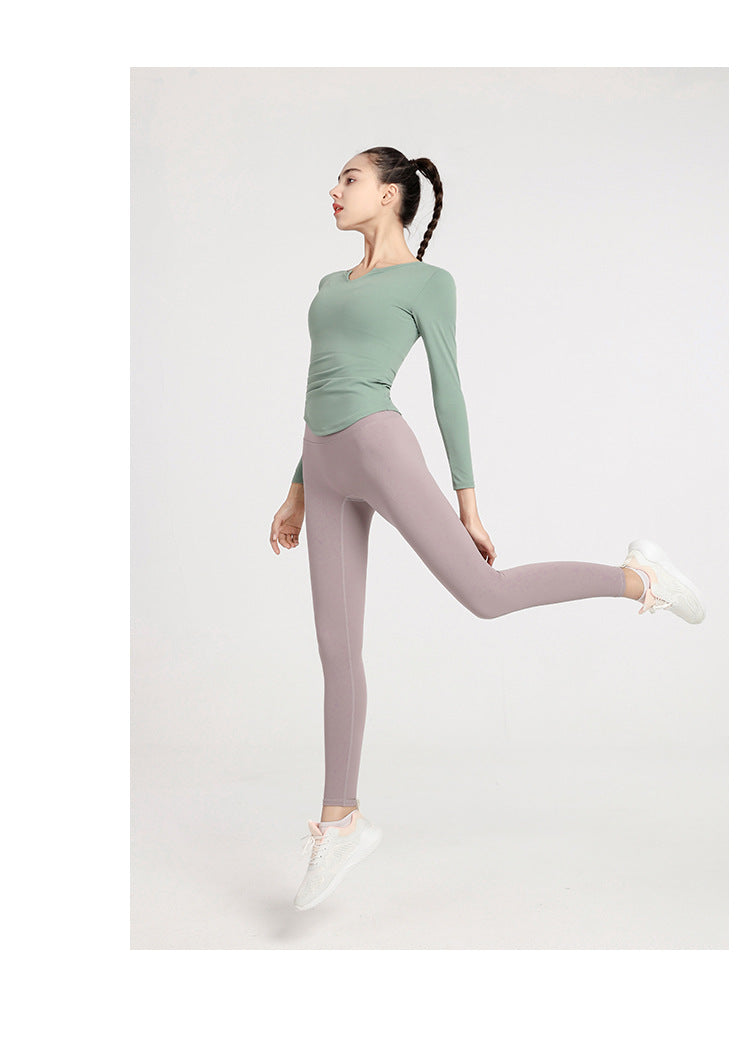 Sports Top Women Long Sleeve Skinny Yoga Clothes Running Casual Quick Drying Clothes Slim Fit Sexy Workout Clothes