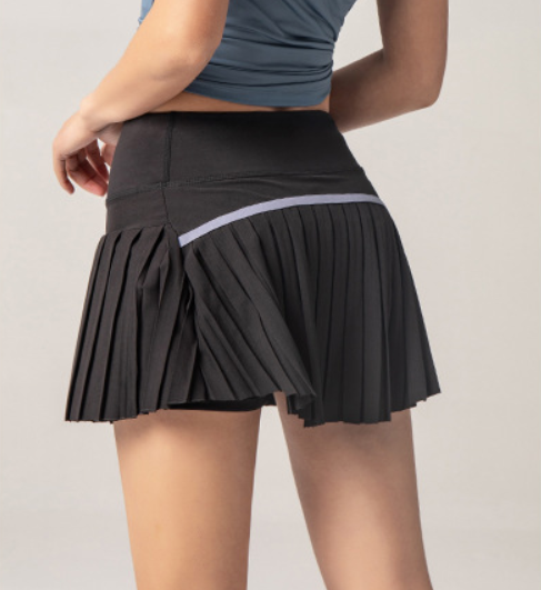 Summer Ultra-Short Pleated Skirt Sports Running Faux Two-Piece Skirt Sports Mini Skirt Tennis Skirt Anti-Exposure