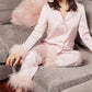 Spring Women Clothing Pink Long Sleeve Feather Decorative Shirt