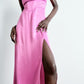 Women Elegant Slim-Fit Silk Satin Textured Underwear Boning Corset Boning Corset Strap Dress