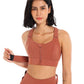 Zipper Sports Underwear Women High Strength Shockproof Running Yoga Beautiful Vest Seamless Push up Workout Bra Bra