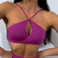Super Stretch Running Fitness Yoga Wear Women Twist Bra Pleated Yoga Pants Four Piece Set