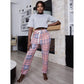 Pajamas Women Spring Short Sleeved Cropped Outfit Trousers Homewear Suit