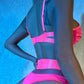 Bra Sexy Underwear Color Lace-up Cutout Stitching Fishnet Underwear Set