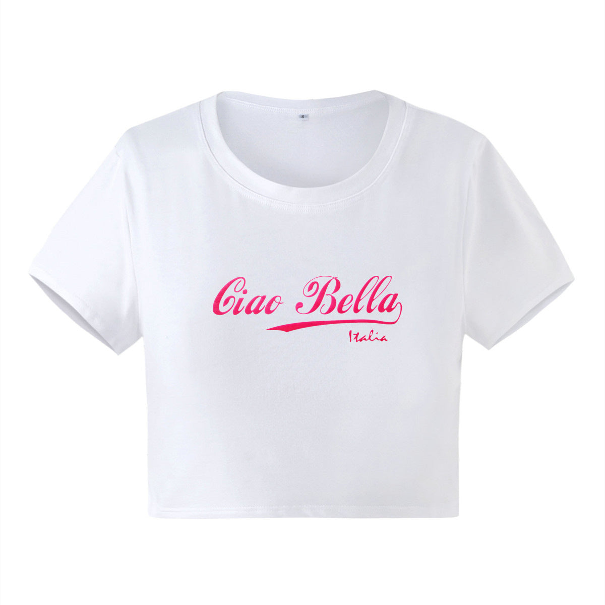 Women Clothing Summer New Celebrity Ciao Bella Short Slim-Fit Short-Sleeved T shirt for Women