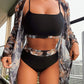 Maillot de bain femme Split trois pièces costume taille haute manches longues chemisier ombre costume