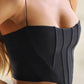 Women Clothing Solid Color Waist-Tight Chest Cover Bottoming Strappy Tops Boning Corset Boning Corset Corset Bandana
