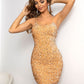 Sexy Sheath Dress Sequined Camouflage Tight Dress