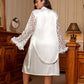 Plus Size Loose Bathrobe Home Wear Thin White Lace Edge Pajamas Women Artificial Silk Home Cardigan