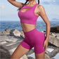 Summer Seamless Knitted High Elastic Sports Underwear Round Neck Vest Workout Shorts Yoga Suit Batch