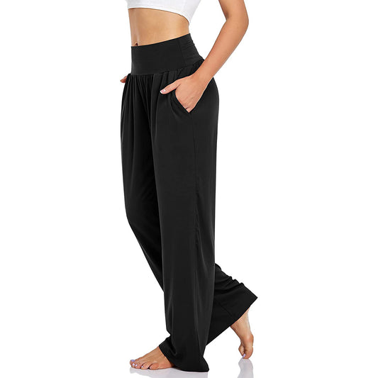 Sports Loose Straight Solid Color Yoga Multi Color Running Casual Slimming Sports Wide Leg Pants
