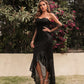 Spring Summer Sequin Mesh Stitching Tube Top Sexy Trailing Dress Evening Dress