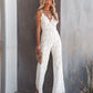 New Design Summer Sexy Elegant Women Clothing Lace  Mid Waist Casual  Smooth Lining Jumpsuit
