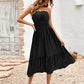 Women Clothing Casual Solid Color Chest Cover Waist Dress Women