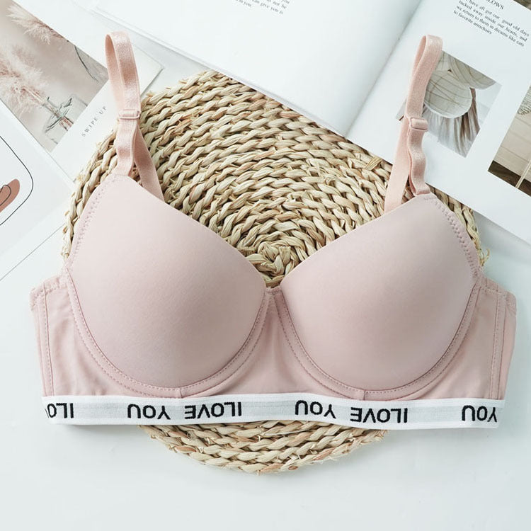 Comfortable Underwear Big Chest Small Lace Thin Push Up Sexy Breast Holding Adjustable Bra