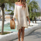 Plus Size Seaside Holiday Blouse Outer Wear Multicolored Tassel Stitching Loose Beach Dress