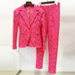 Goods Star Slim Water Soluble Lace Suit Skinny Pants Suit Two Piece Suit