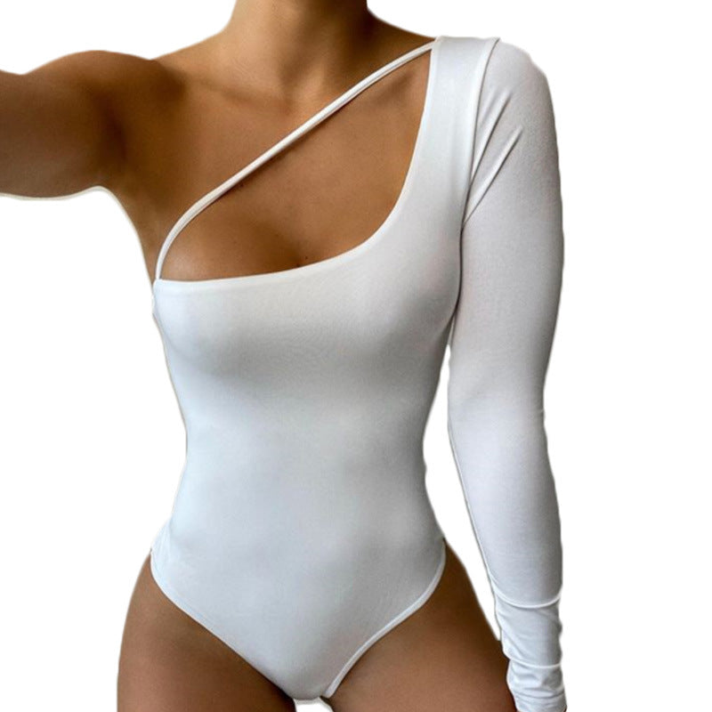 Body con spalle scoperte Le donne sexy senza schienale indossano collant a maniche lunghe