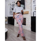 Pajamas Women Spring Short Sleeved Cropped Outfit Trousers Homewear Suit