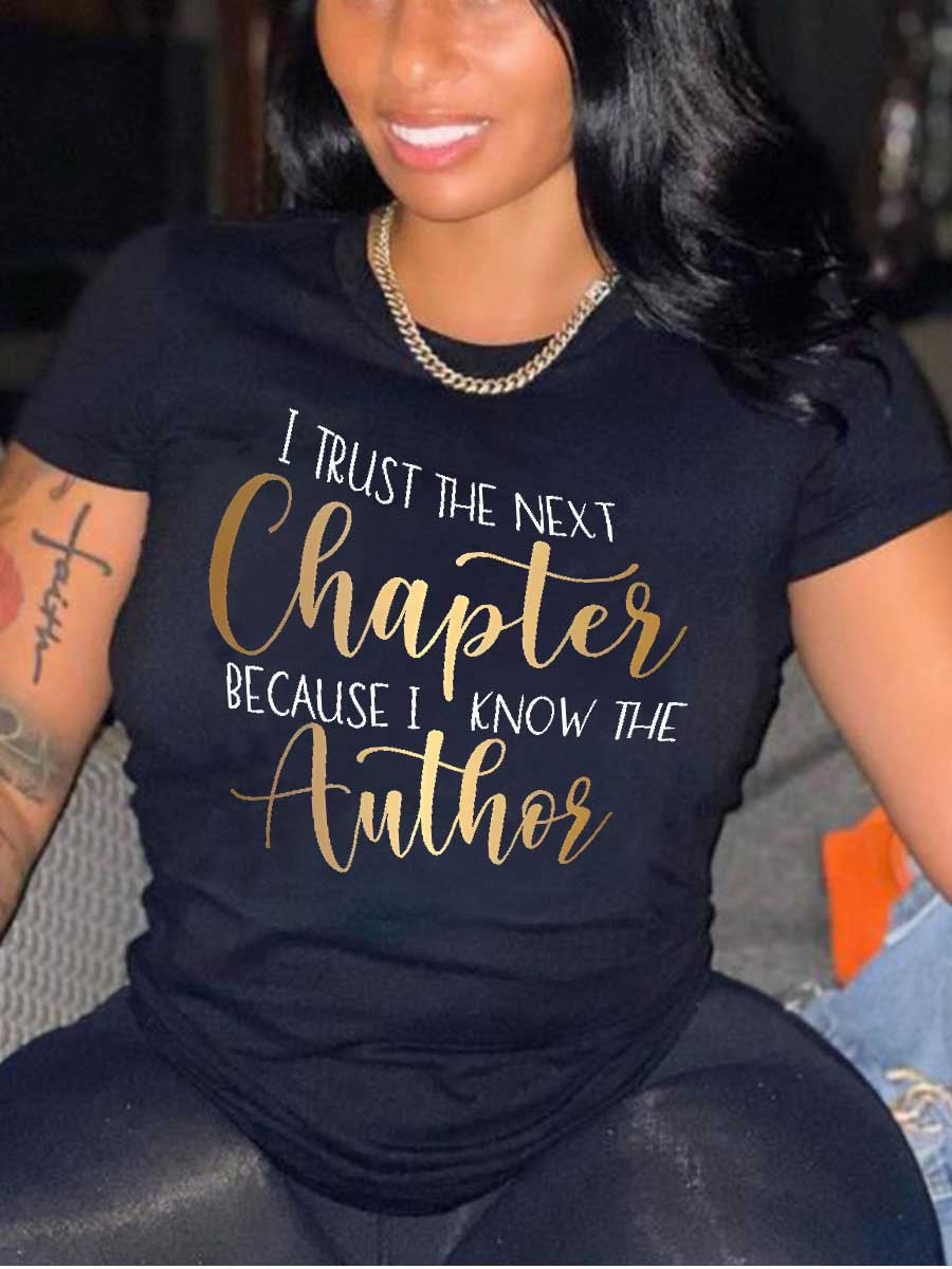 T-shirt da donna taglie forti T-shirt con stampa grafica a lettere larghe